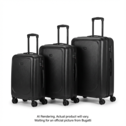 Bugatti Swiss Mobility 3-Piece Luggage Set - 360° Spinner Wheels & USB Charging